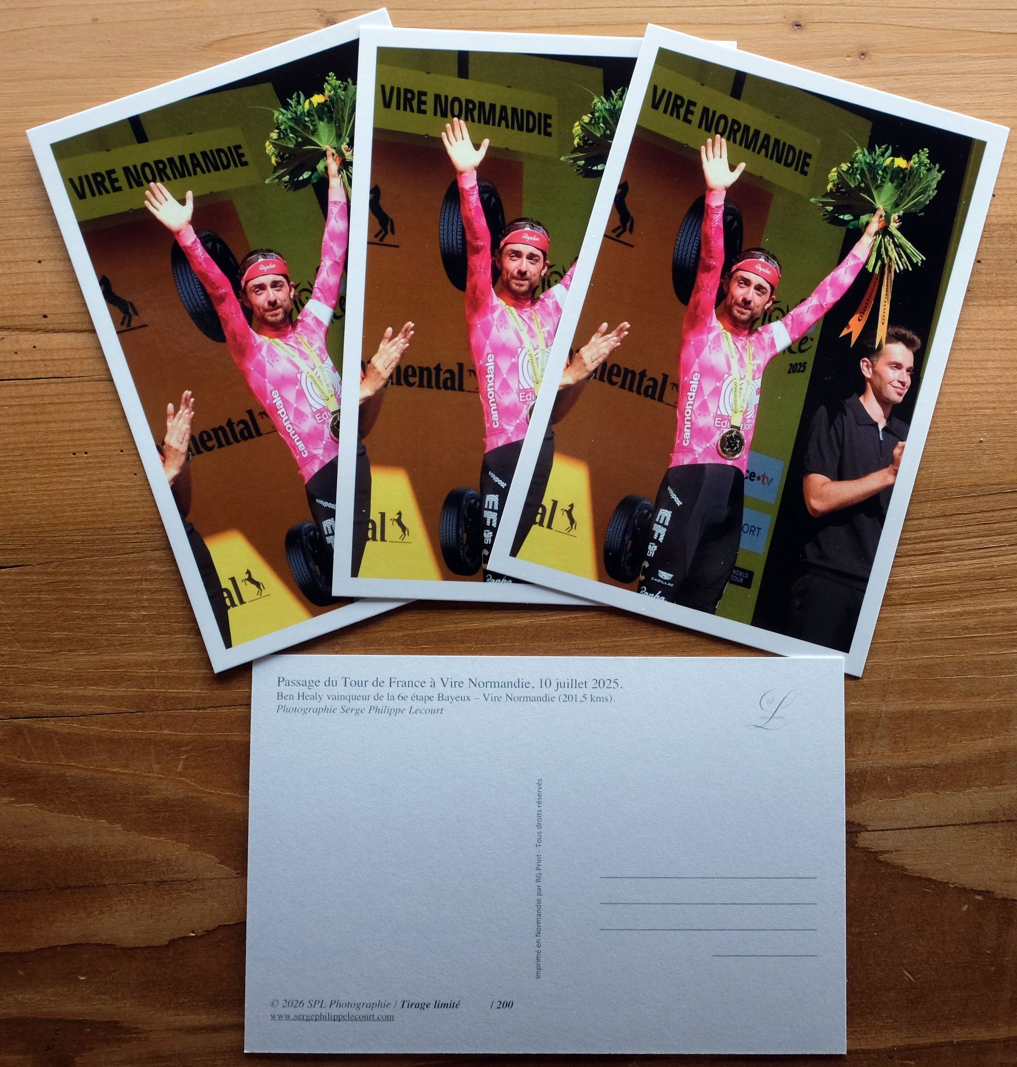 Carte postale du cycliste Ben Healy
